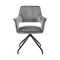Armen Living Hadley Dining Room Accent Chair in Gray Velvet with Black Finish LCHDCHGRY - alternate 7